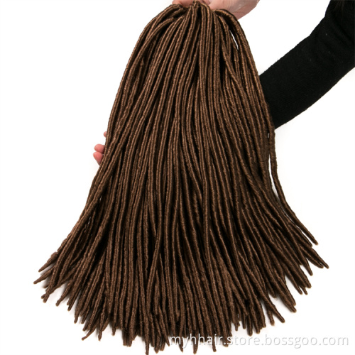 Pure Color 18 Inch Braids Straight Locs 24 Strands/Piece Crochet Braids Hair Extension Afro Synthetic Hair Fiber